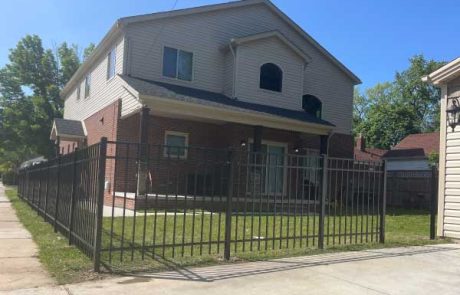 Aluminum and Steel fenced backyard